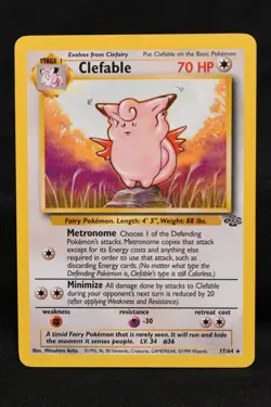 Clefable 17/64 LP+ Jungle Regular Rare Unlimited Pokemon TCG Card - Image 1