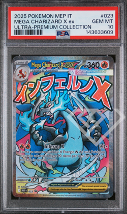 Pokemon Card Mega Charizard X ex MEP 023 - Ultra Premium Promo PSA 10 Italian - Image 1