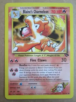 Blaine's Charmeleon - 31/132 - Uncommon WOTC TCG—Gym Challenge Pokemon Card - Image 1