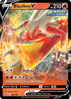 Blaziken V 20/198 Rare Holo V | Chilling Reign | Pokemon Card - Image 1