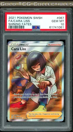 PSA 10 ⭐ Pokemon Cara Liss 067 Shining Fates Shiny Full Art Graded Card - Image 1