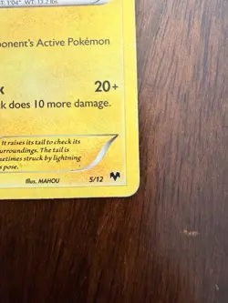 2013 Pokemon card Pikachu 5/12 holo McDonald in moderately played condition - Image 3