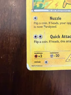 2013 Pokemon card Pikachu 5/12 holo McDonald in moderately played condition - Image 4
