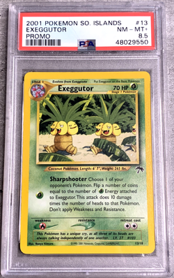 Pokemon Card Exeggutor PSA 8.5 NM-Mint+, Southern Islands Promo 13/18, WOTC 2001 - Image 1
