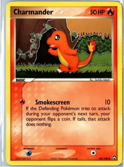 Pokemon Card - Charmander Power Keepers 48/108 2007 Common Moderately Played - Image 1