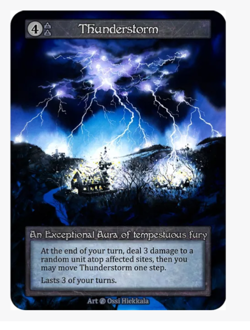 x3 Thunderstorm Exceptional Beta Sorcery Contested Realm - Image 1