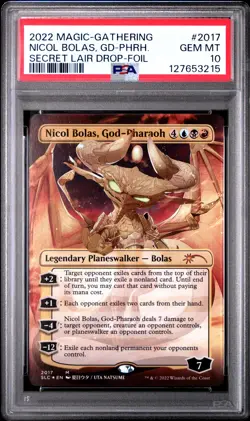 2022 MTG SECRET LAIR COUNTDOWN KIT #2017 NICOL BOLAS, GOD-PHARAOH PSA 10 - Image 1
