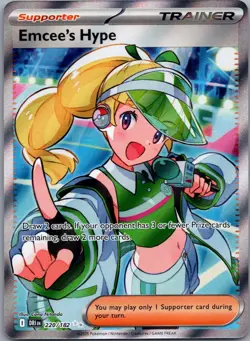 Emcee's Hype 220/182 Destined Rivals Pokemon TCG Holo Ultra Rare NM - Image 1