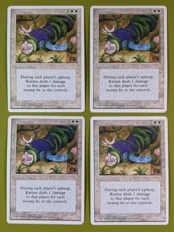 Karma x4 4th Fourth Edition 4x Playset Magic the Gathering MTG - Image 1