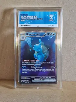 Pokemon TCG Blastoise EX Scarlet Violet 151 Card 200/165 Grade Ace 9 - Image 3