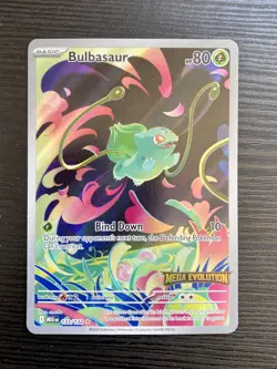 NM! Stamped Bulbasaur (133/132) Mega Evolutions Illustration Rare Pokemon Card! - Image 1