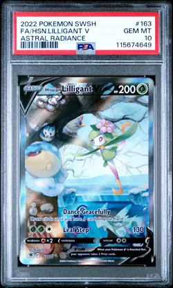 Fa/Hsn.Lilligant V Pokemon Sword & Shield Astral Radiance 163 NM PSA 10 - Image 1