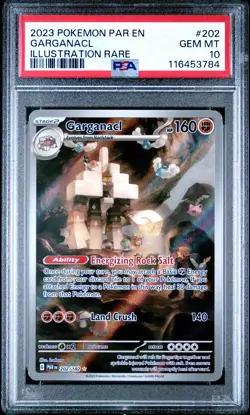 Garganacl Pokemon Par En-Paradox Rift 202 NM PSA 10 - Image 1