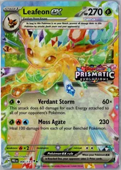 Leafeon ex 006/131 - Holo Prismatic Evolutions Pokemon NM - Image 1