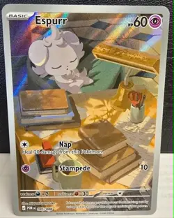 Espurr 095/088 Illustration Rare IR Holo Perfect Order Pokemon TCG Near Mint - Image 1