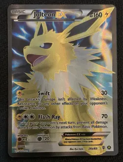 The Pokemon Company Jolteon EX 28A/83 Full Art Holo Ultra Rare Textured Beauty - Image 1