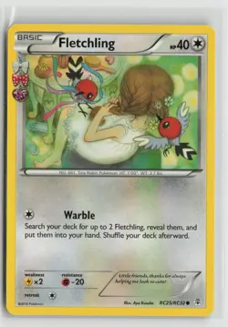 Fletchling RC25/RC32 Common Generations Pokemon NM - Image 1