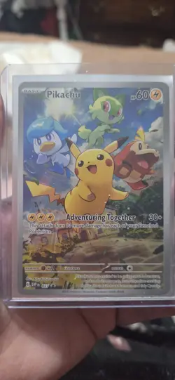 Pokemon TCG Pikachu 027 Promo Holo Black Star Paldea Evolved - Image 2