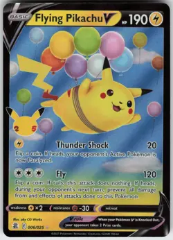 Flying Pikachu V 006/025 Holo V Rare Celebrations Near Mint - Image 1