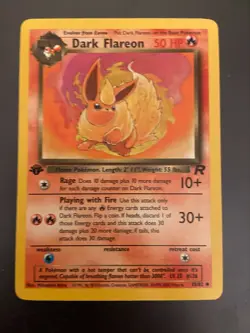 Dark Flareon 35/82 - Team Rocket 1st Edition - WOTC Non-Holo Pokemon - Image 1