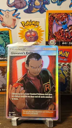 Pokemon Hidden Fates #67/68 Giovanni's Exile (Full Art) Ultra Rare - Image 1