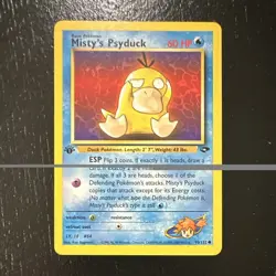 Misty's Psyduck 90/132 Gym Challenge 1st Edition Regular Common Basic 60 HP - Image 1
