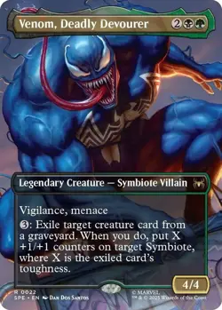 1 x Venom, Deadly Devourer - Foil - Borderless - Marvel's Spider-Man: Eternal-Le - Image 1