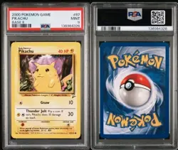 Pokemon 2000 Pokemon Game Pikachu Base Set II PSA 9 MINT - Image 3