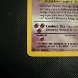 Wizards of the Coast Alakazam Base Set 1/102 Holo Rare Stage 2 80 HP 1999 - Image 5