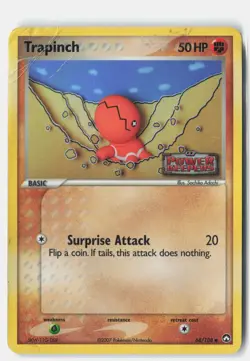Trapinch 68/108 Common Power Keepers Pokemon Reverse Holo Damaged Sachiko Adachi - Image 1