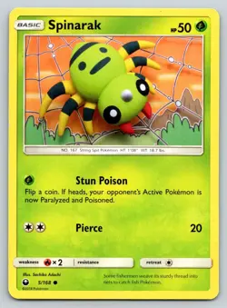 SPINARAK 5/168 C CELESTIAL STORM POKEMON MP ADACHI - Image 1