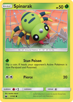 SPINARAK 5/168 C CELESTIAL STORM POKEMON MP ADACHI - Image 4
