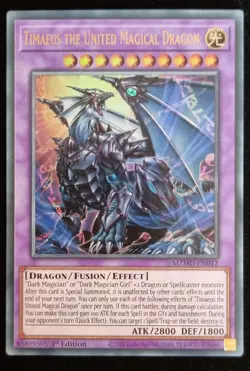 Yu-Gi-Oh! MZMU-EN012 - Timaeus the United Magical Dragon - 1st ed. - Ultra Rare - Image 1