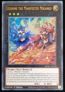 Uzuhime the Manifested Mikanko MZMU-EN018 Ultra Rare 1st Edition YuGiOh TCG Card - Image 1