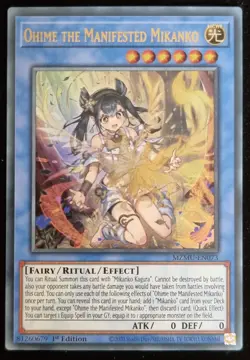 YUGIOH MZMU-EN073 Ohime the Manifested Mikanko Ultra Rare 1st Edition NM - Image 1