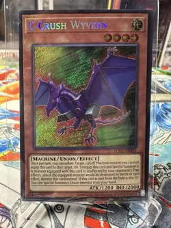 Yugioh C-Crush Wyvern LCKC-EN021 Secret Rare 2025 Reprint - Image 1