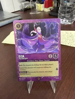Disney Lorcana Elsa - The Fifth Spirit Foil Promo Card 5 Cost Rush Evasive 6/P3 - Image 1