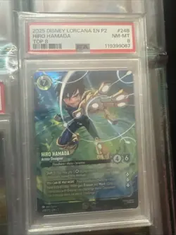 2025 DISNEY LORCANA EN P2-PROMO #24B HIRO HAMADA ARMOR DESIGNER PSA 8 Set Champs - Image 1