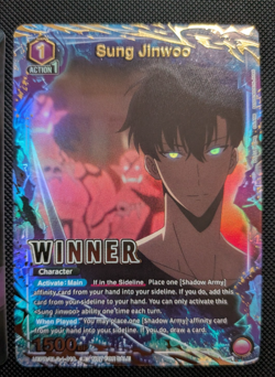 Sung JinWoo Winner/Union Arena Solo Leveling Action Point Card AP01 Foil Promo - Image 5