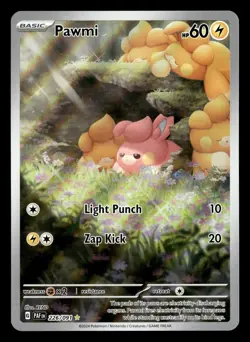 Pawmi 226/091 Illustration Rare Paldean Fates Pokemon Card - Image 2