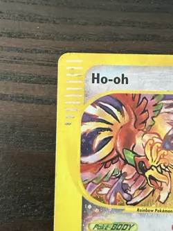Pokemon Ho-Oh Skyridge Crystal Holo Rare Card #149/144 SWIRL - Image 4