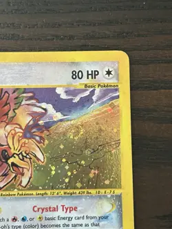 Pokemon Ho-Oh Skyridge Crystal Holo Rare Card #149/144 SWIRL - Image 5