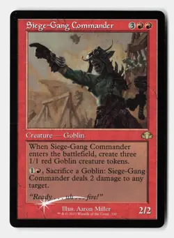 Siege-Gang Commander (Retro Frame) 330 Dominaria Remastered MTG Foil NM - Image 1