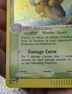 Nintendo Pokemon TCG Shedinja 11/97 EX Dragon Holo Rare 30 HP 2003 HP Swirl - Image 5