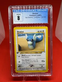 Dratini 1ST EDITION Neo Destiny 63/105 CGC 8 -YUKA MORII Pokemon TCG Vintage ENG - Image 1