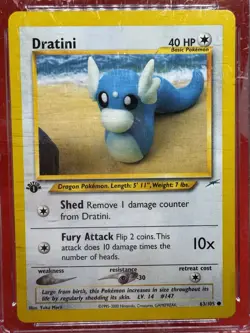 Dratini 1ST EDITION Neo Destiny 63/105 CGC 8 -YUKA MORII Pokemon TCG Vintage ENG - Image 2
