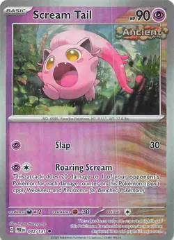 Scream Tail 042/131 Uncommon Prismatic Evolutions Pokemon Masterball Near Mint - Image 1