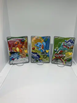 Pokemon TCG First Partner Illustration Gen 1 Kanto Starters Set Mint/Near Mint - Image 1
