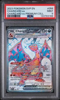2023 POKEMON SVP EN-SV BLACK STAR PROMO #056 CHARIZARD EX PSA 9 - Image 1