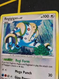 Regigigas 9/100 Holo Rare Pokemon TCG Stormfront - Image 2